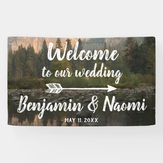 Mountain Reflection Wedding Welkom Banner (Horizontaal)