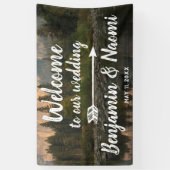 Mountain Reflection Wedding Welkom Banner (Verticaal)