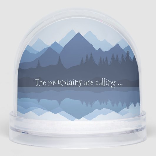 Mountain Reflections Design Snow Globe (Avant)
