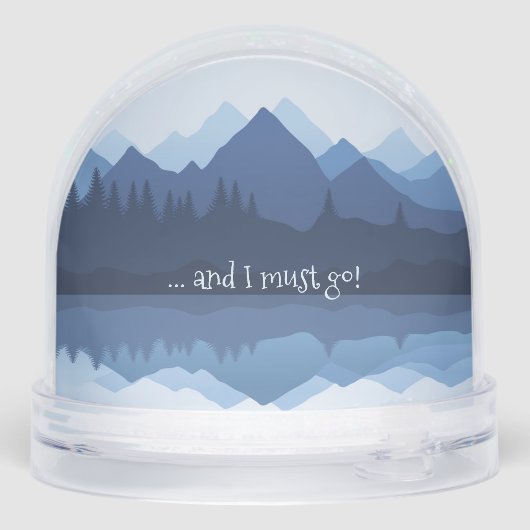 Mountain Reflections Design Snow Globe (Arrière)
