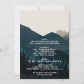 Mountain Retreat Bachelorette Weekend Uitnodiging (Achterkant)