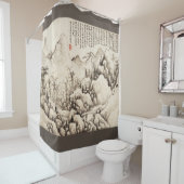 "Mountain Retreat" Chinese  kunst Douchegordijn (In situ)