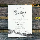 Mountain Retreat Rustic Faire-part de mariage