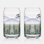 Mountain Retreat Waterverf Drinkware Set Blikvorm Glas (Rechts)