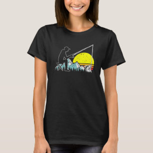 Mountain Retro Walleye Gevist Visser 7 T-shirt