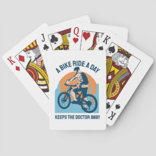 Mountain Rider Cool Ontwerp - Een fietstocht per d Pokerkaarten