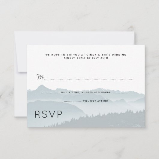 Mountain Ridge Wedding RSVP Guest Count (Voorkant)