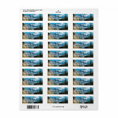 Mountain River Natuur Scene Adres Label (Full Sheet)
