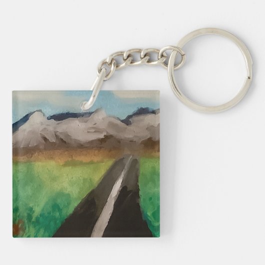 Mountain Road Sleutelhanger (Achterkant)