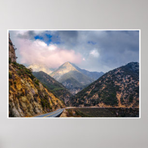 Mountain Road Wall Art Impression de canyon pano