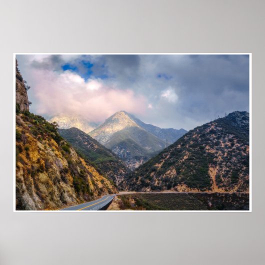 Mountain Road Wall Art | Impression de canyon pano (Devant)