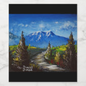 Mountain Road Wijn Etiket (Enkel label)