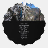 Mountain Rock Climbing  Memorial Keepsake  Ornament Kaart (Achterkant)