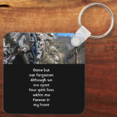 Mountain Rock Climbing Memorial Keepsake Sleutelhanger (Achterkant)