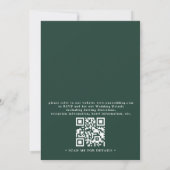 Mountain Rustic Greenery Elagant QR Code Wedding Kaart (Achterkant)