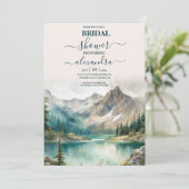 Mountain Rustieke Zonsondergang Waterverf Sinaasap Kaart (Staand voorkant)