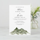 Mountain Save the Date Kaart (Staand voorkant)