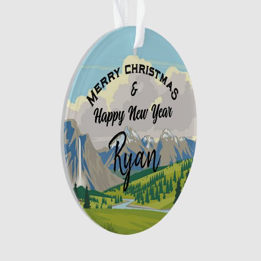 Mountain Scene Country Reversible Ajouter un nom (devant)