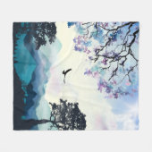 Mountain Scene Fleece Deken (Voorkant (Horizontaal))