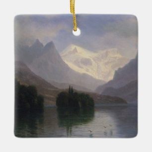 Mountain Scene Keramisch Ornament