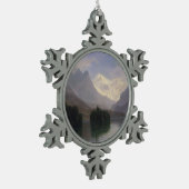 Mountain Scene Tin Sneeuwvlok Ornament (Links)