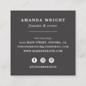 Mountain Sketch Logo Vierkante Visitekaartje (Achterkant)