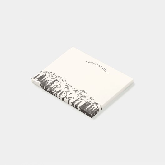 Mountain Sketch, persoonlijk Post-it® Notes (Schuin)