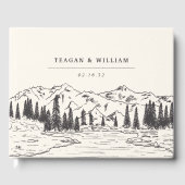 Mountain Sketch Wedding Gastenboek (Voorkant)
