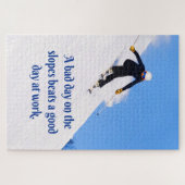 Mountain Ski Slopes Fresh Snow Herfst Skiing Funny Legpuzzel (Horizontaal)