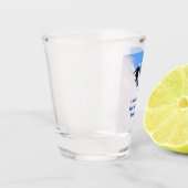 Mountain Ski Slopes Fresh Snow Herfst Skiing Funny Shot Glas (Links)