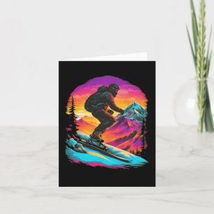Mountain Skiing Rider Retro Ski Wi Kaart
