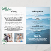 Mountain Sky Funeral Order of Service Programme (Achterkant)
