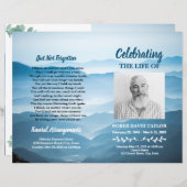 Mountain Sky Funeral Order of Service Programme (Voorkant / Achterkant)