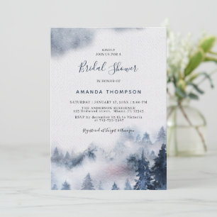 Mountain Smoky Paarse Bridal Shower Kaart