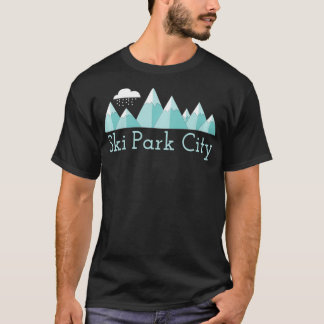 Mountain Snow Storm Ski Park City Utah T-shirt