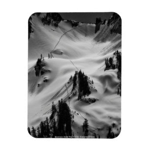 Mountain Snow Trail Flexibele fotomagneet Magneet
