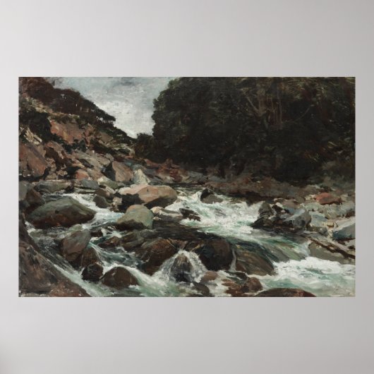 Mountain Stream, Otira Gorge (1893) Poster (Devant)