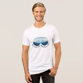 Mountain Style, Adventurous Mind: Ski Goggle Tri-Blend Shirt (Voorkant volledig)