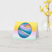 Mountain Sunrise Blank Kaart (Gele Bloem)