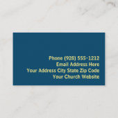 Mountain Sunrise Gold Cross Cartes de visite de l' (Dos)