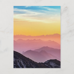 Mountain Sunrise Peaceful Colorful Inspirerend Briefkaart