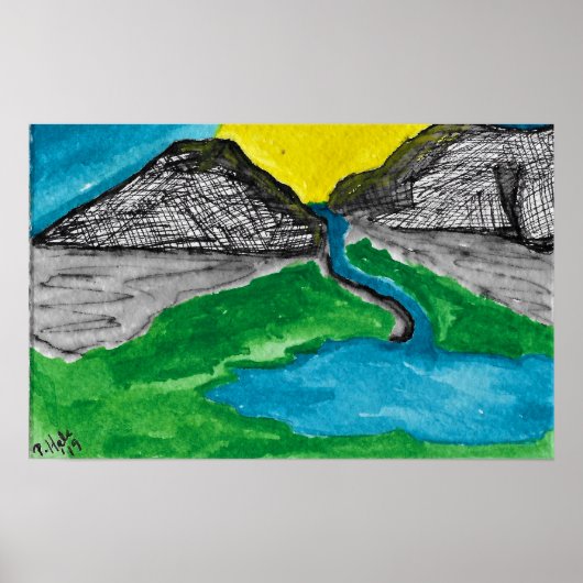 Mountain Sunrise Poster (Voorkant)