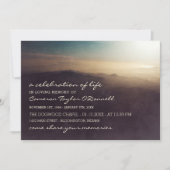 Mountain Sunrise | Viering van het leven Kaart (Voorkant)