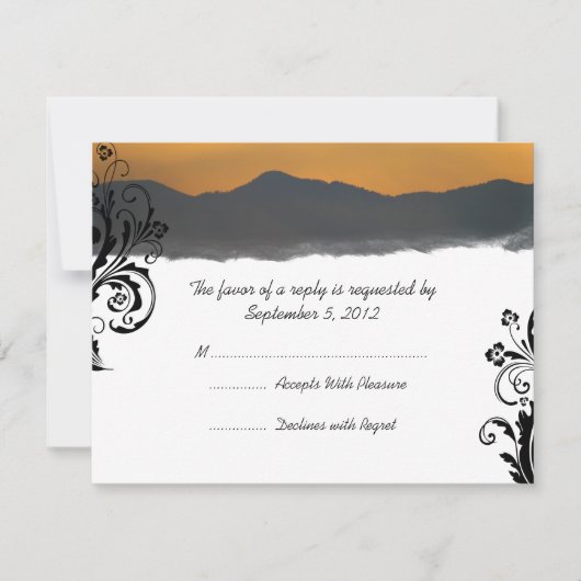 Mountain Sunrise Wedding RSVP (Voorkant)