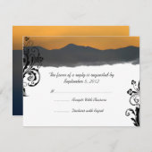Mountain Sunrise Wedding RSVP (Voorkant / Achterkant)