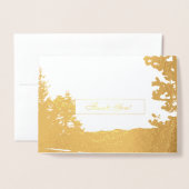 Mountain Sunset bedankt Folie Kaarten (Voorkant met envelop)