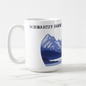 Mountain Sunset buitenmeer Retreat blauw Koffiemok (Links)