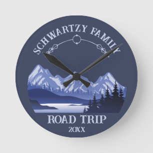 Mountain Sunset buitenmeer Retreat blauw Ronde Klok