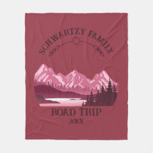 Mountain Sunset buitenmeer Retreat rood Fleece Deken