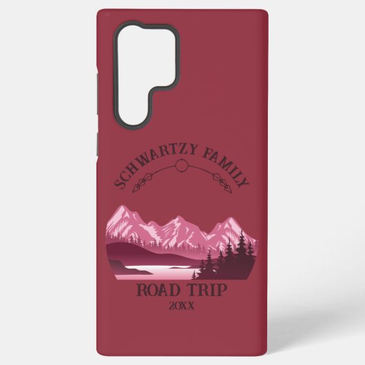  Mountain Sunset buitenmeer Retreat rood Samsung Galaxy Hoesje (Achterkant)